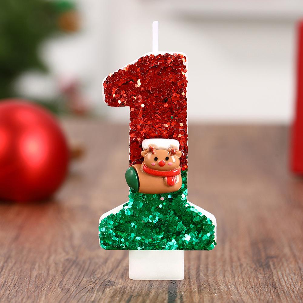 Creative Cartoon Deer Christmas Stockings Cake Decoration Candles – Perfect for Holiday Parties