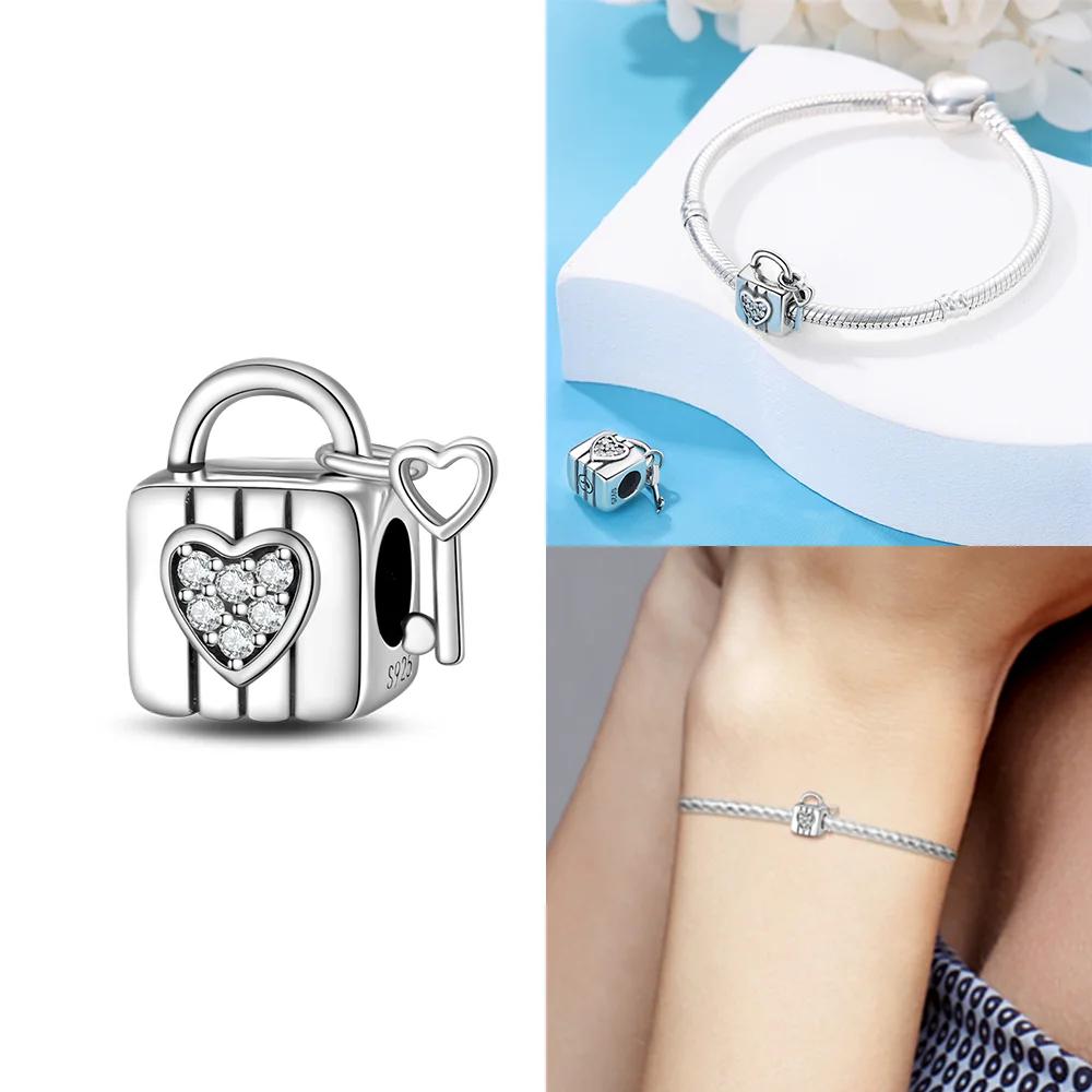 Infinite Love Crown Double Heart Shape Pendant Rose Gold Charm Beads Fit Original Copper Bangle Diy Jewelry Gift