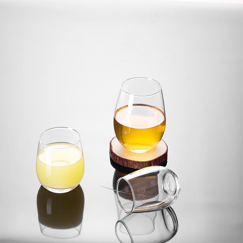 Egg-Shaped Glass for Water, Milk, Juice, Beer, or Cocktails