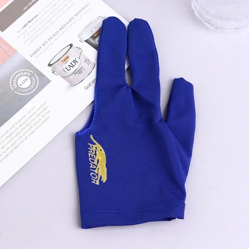 Three Fingers Full-Finger Snooker Pool Cue Billiard Glove for Left Hand Lycra