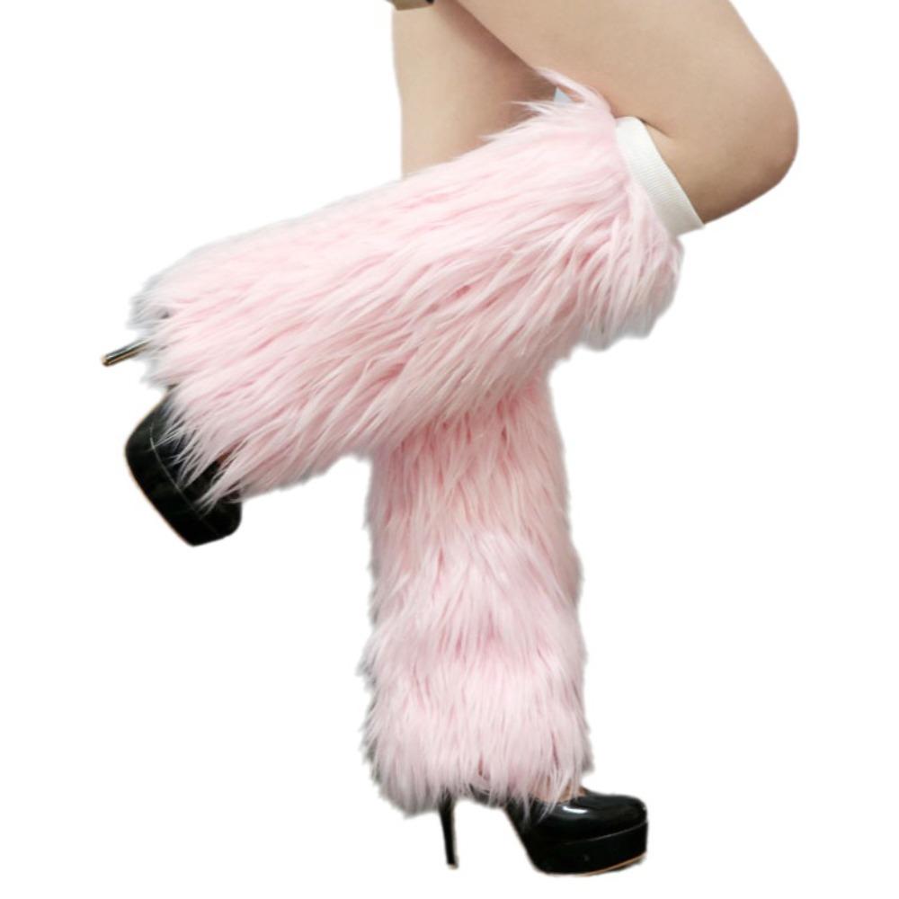 40cm Furry Leg Warmers Japanese Style Long Tube Sock Harajuku Style Lolita Boots Cover Women