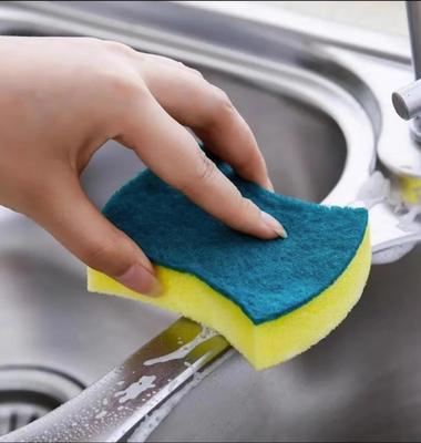 Magic Nano Cleaning Sponge Scrubbing Brush: Double-Sided Kitchen Bowl Scouring Pad