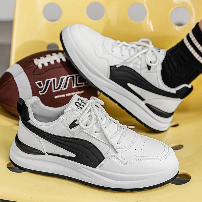 

Walking Shoes Lace Up Men Shoes Platform Men Skateboarding Shoes Trainers Casual Sneakes Student Run Tennis Zapatillas 39 чорний