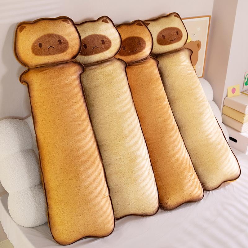90-110cm New Stuffed Long Pillow Cute Cartoon Toast Cat Shape Plush Toys Cushion for Sofa Chair Home Decoration Long Pillow Gift