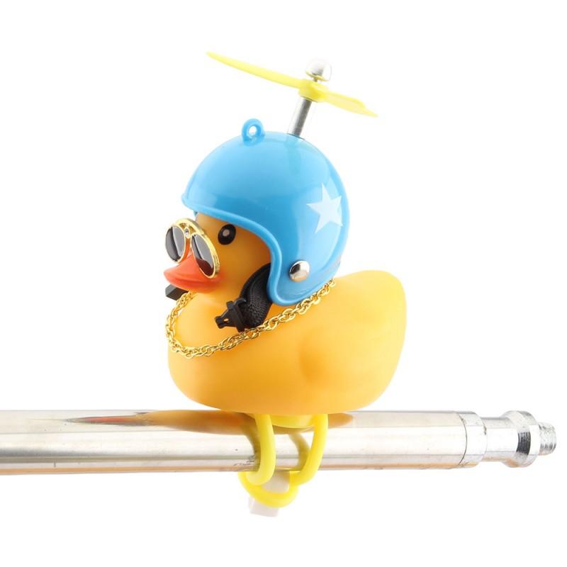 Creative Duck Bicycle Bell Ornaments Cycing Accessories Yellow Helmet Ducks Bicycle Ring Bell Mtb Road Bike Horns