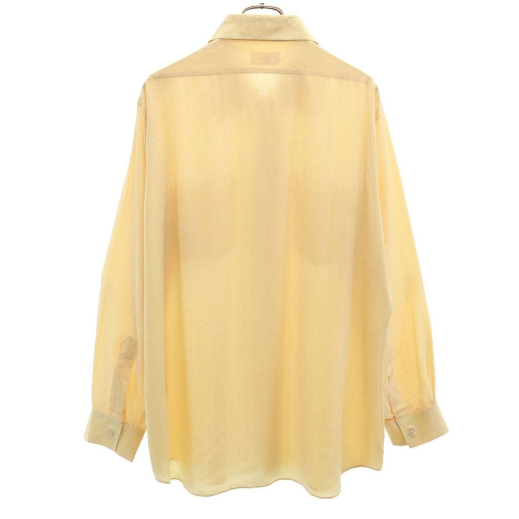 70s Vintage Long Sleeve Shirt Yellow Men's Used