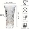 2/4/6pcs/Set Diamond Glass Tequila Shot Glasses, 65ml/2.2oz, Heavy Base, Multipurpose Reusable Glassware, Recyclable, Hand Wash