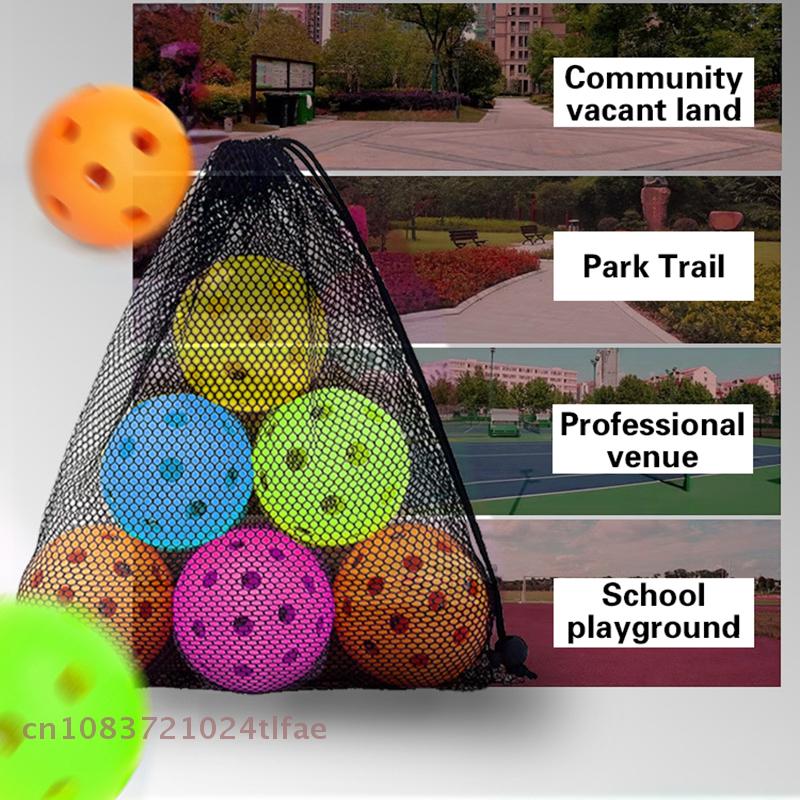 Pickleball, Spritzgegossener elastischer 40-Loch-Ball, TPE-Elastizität, Perfekt für Outdoor-Sportarten