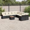 VidaXL Garden Lounge Set with Cushions 11 Pcs, Patio Sofas, Patio Furniture Set, Outdoor Furniture, Black 3226357
