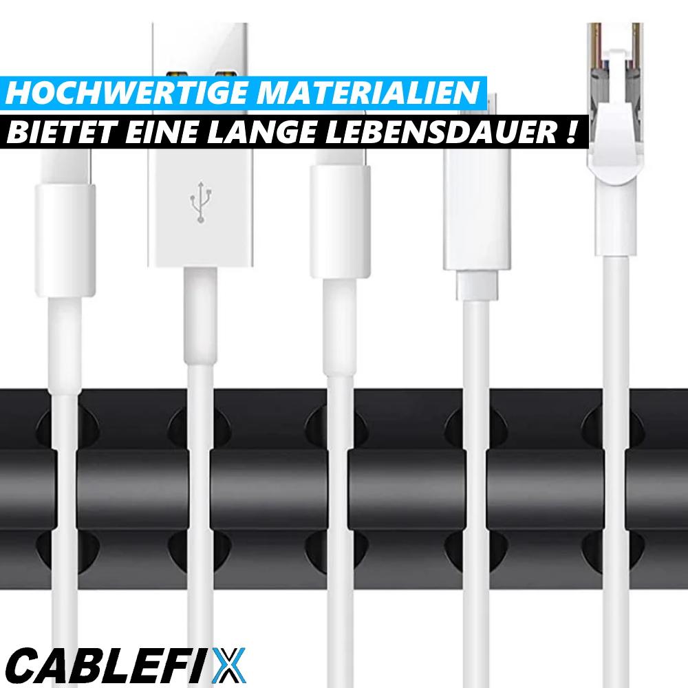 CABLEFIX Cable Guide Cable Clips Cable Holder Self-adhesive Black [set of 10]