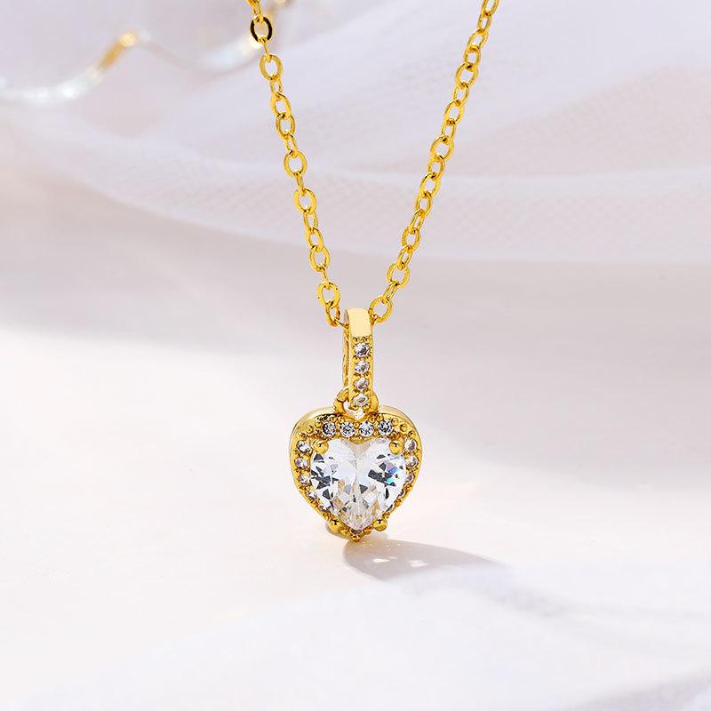 Colier de temperament la modă pentru femei, proiecție de nișă, design ins, simț al iubirii, pandantiv cu diamant, bijuterii