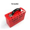 Red Portable Steel Group Safety Lockout Box Kits Small Hand Lock Box Steel Plate Management Station  Tagout Box