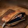 Coin Purse for Men,Change Pouch for Men,Genuine Leather Mens Tray Purses Coin Purse Cash  Wallet Key Holder Money Pouch