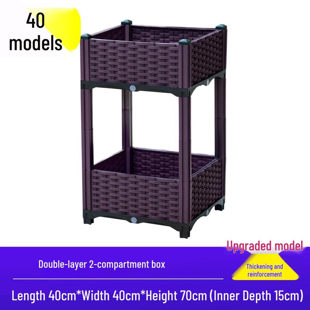 Large Outdoor Plastic Elevated Vegetable Planter Box for Balcony Gardening