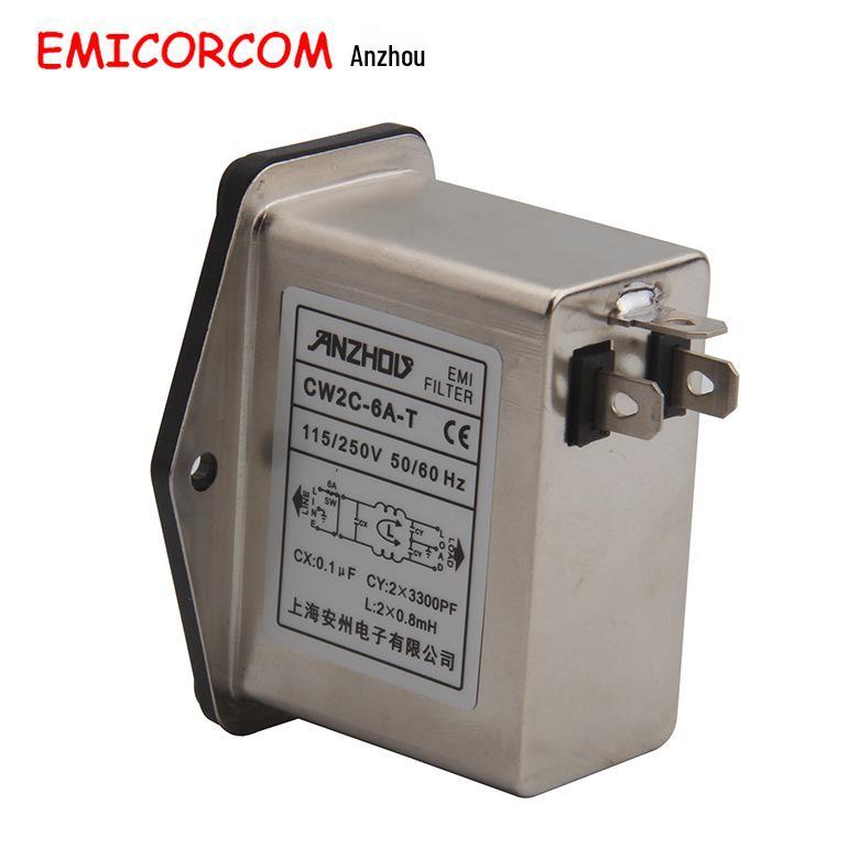 CW2C-6A-T AC Power Filter Inductor with 6A Socket & Switch.