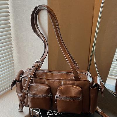 Damen Herbst Neue Modische und Hochwertige Lässige Schulter-Achseltasche Pendler Baguette-Tasche