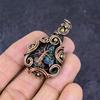 Natural Mystic Topaz Gemstone Copper Wire Wrap Jewelry Pendant 1.89" g4m74