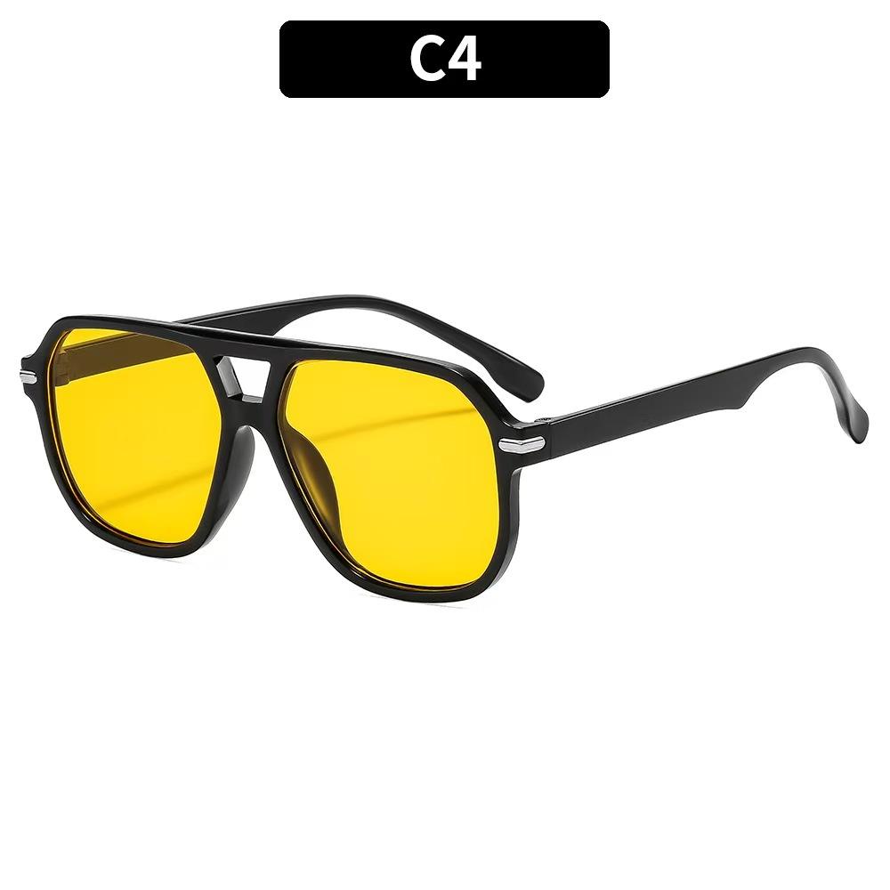 Oversized Square Sunglasses Vintage Double Bridge Sun Glasses Women Trendy Luxury Brand Design Outdoor Shades Uv400 Eyeglasses