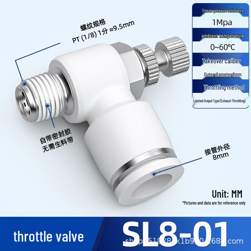 Zhuoji Adjustable Speed Control Throttle Valve SL 6 8 01 02 M5