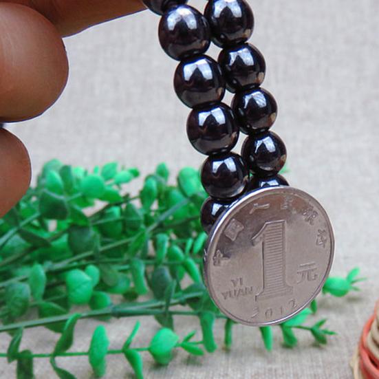 Unisex Magnet Beads Elastic Rope Stone Bracelet Fashion Jewelry for Daily Life