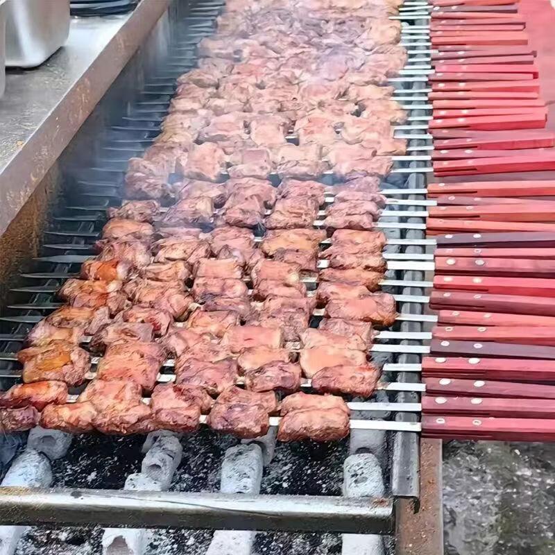 SMVP Flache Grillspieße mit Holzgriff