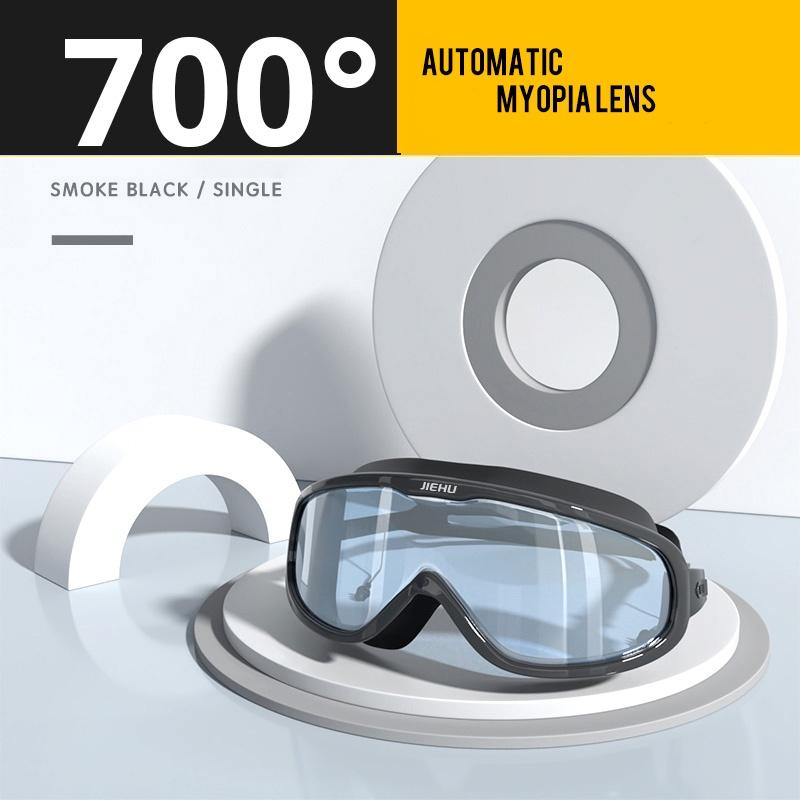 Myopie-Verschreibung -1,5 ~ -8,0 Grad Wasserdichte Anti-Beschlag-Silikon-Schwimmbrille mit Ohrstöpseln