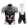 Team Cycling Jersey Set Short Sleeve Cartoon Bicycle Clothing Men Black MTB Maillot Ciclismo Bike Racing Bib Shorts Set