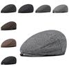 Pattern Cotton Lattice Beret  Hat For Men With Adjustable Casual Outdoor Travel