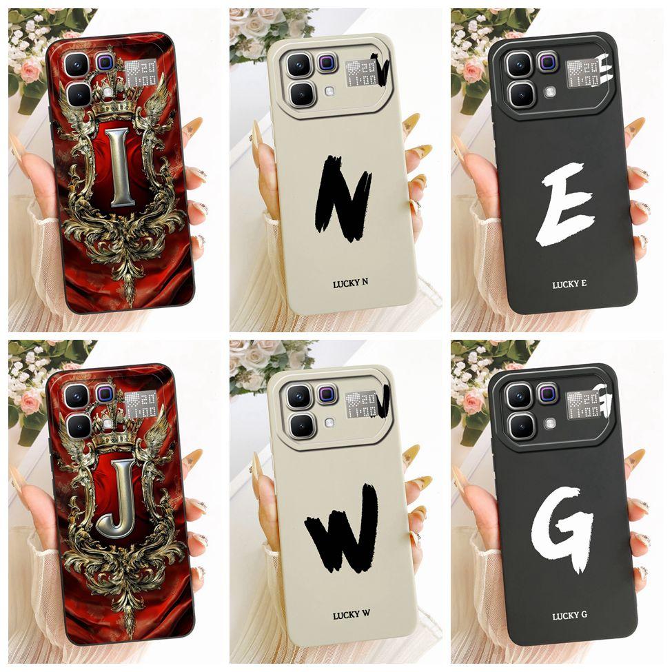 Etui Do Infinix Note 60 Pro X6878 Luksusowe Litery A-Z Modne Fajne Korona Silikonowe Funda Do Obudowy Telefonu Infinix Note60 Pro