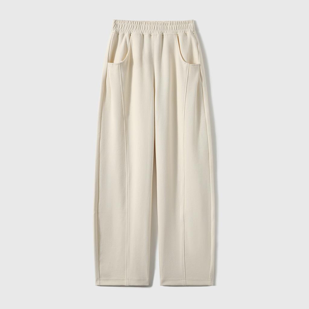Autumn Classic White-paired Commuter High-cotton Casual Pants for Women
