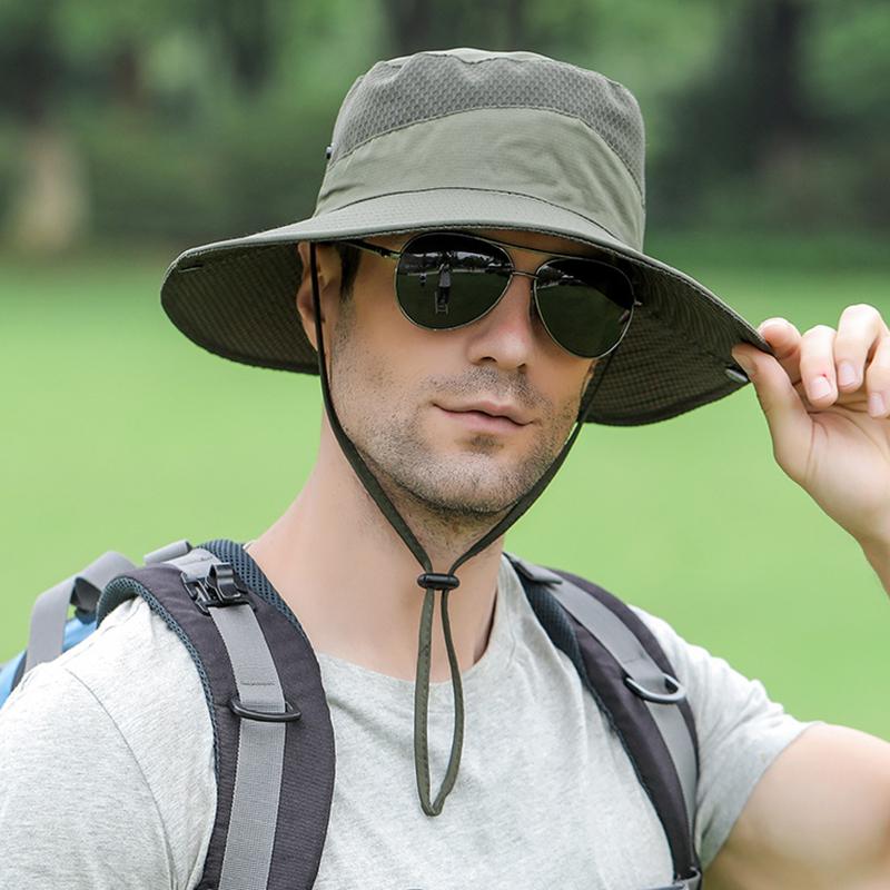 Outdoor Breathable Mesh Hiking Fishing Hats For Women Men Summer UV Protection Sun Hats Fisherman Caps Male Bucket Hat