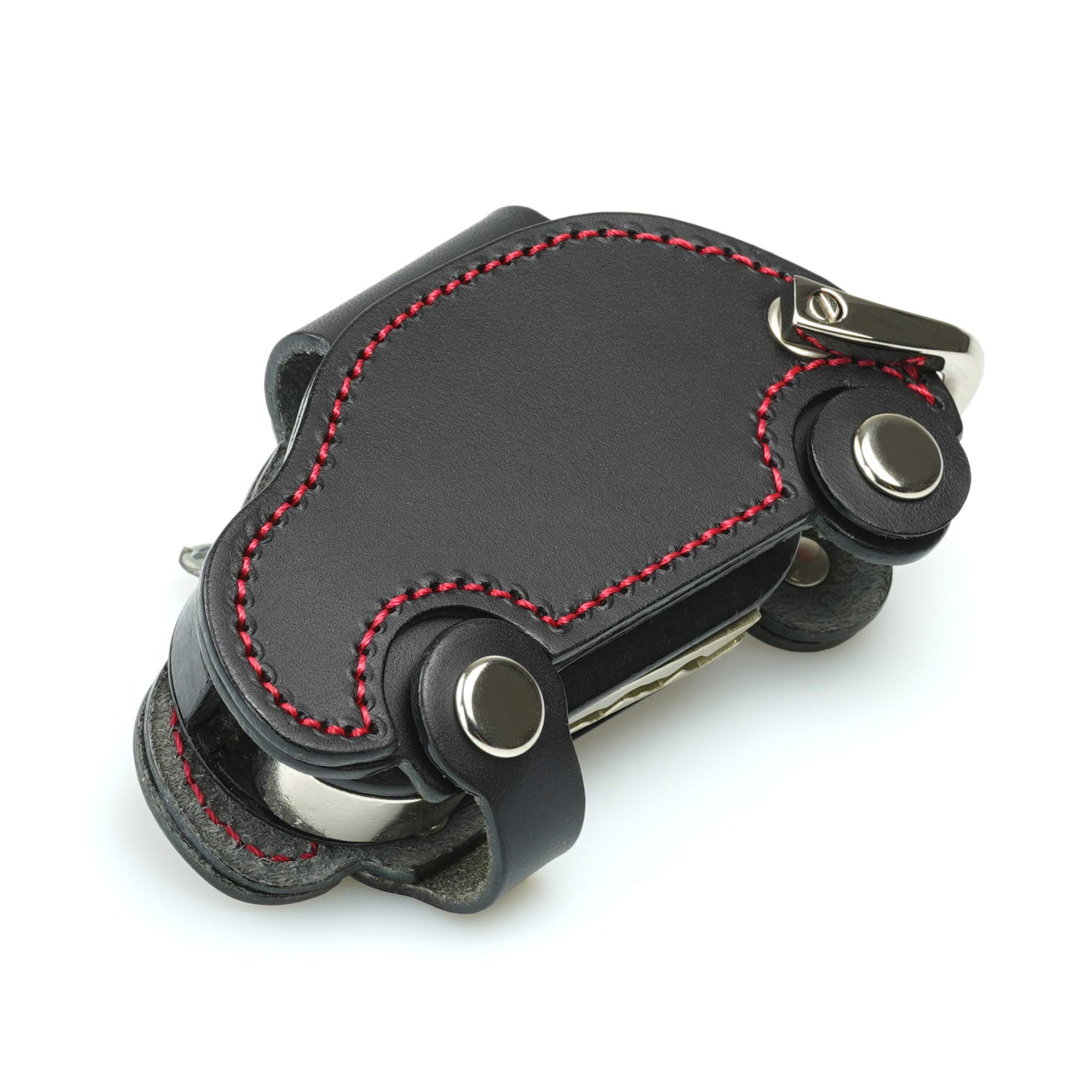 

Genuine Leather Key Case for Fiat and Panda [Kecha-ya] 500, Abarth, 500C, (Black) чёрный