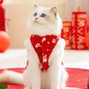 New Year's Cat Clothes Butterfly Tassel Autumn and Winter Festive New Year's Greetings Four-legged Tang Clothing Dog Kitten Pet Cat Clothing