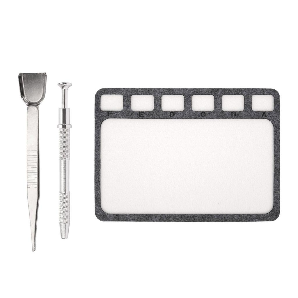 3/4 Piece Handmade Felt Beading Tray Set With Stainless Steel Scoop And 6 Compartments For Jewelry Making Crafts