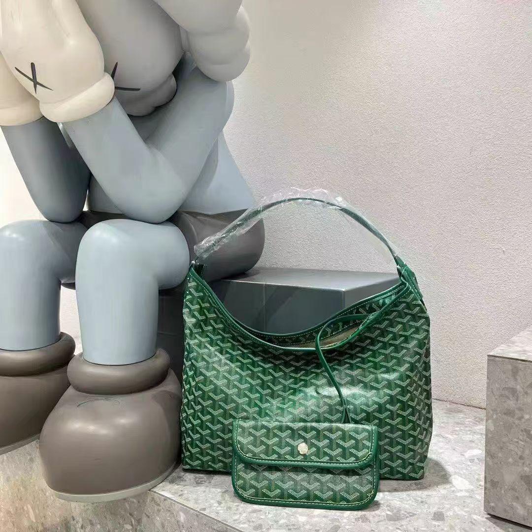 

Сумка-тоут Hobo с узором «гусиная лапка» для подмышки - Вместительная двусторонняя модная сумка для мамы и ребенка зелёный