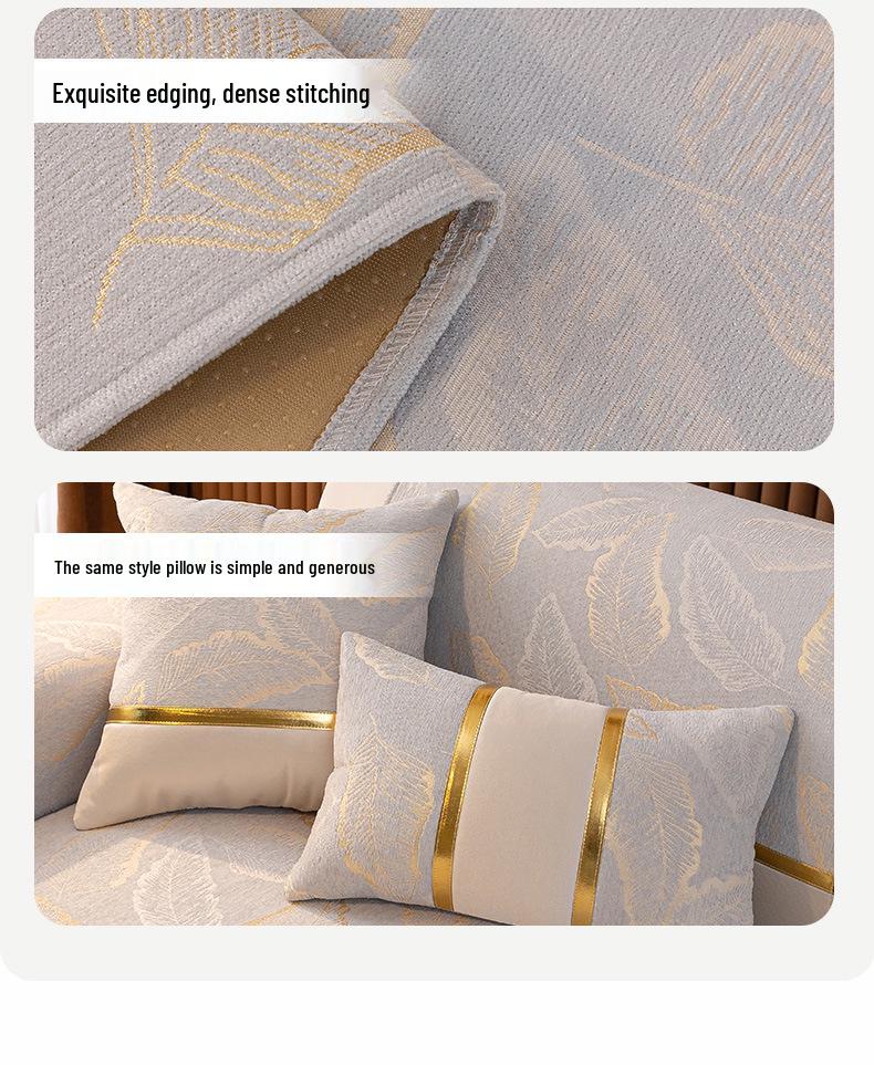 Luxury French Cream Sofa Cushion - Non-Slip, All-Season Cover (2025 New Design)