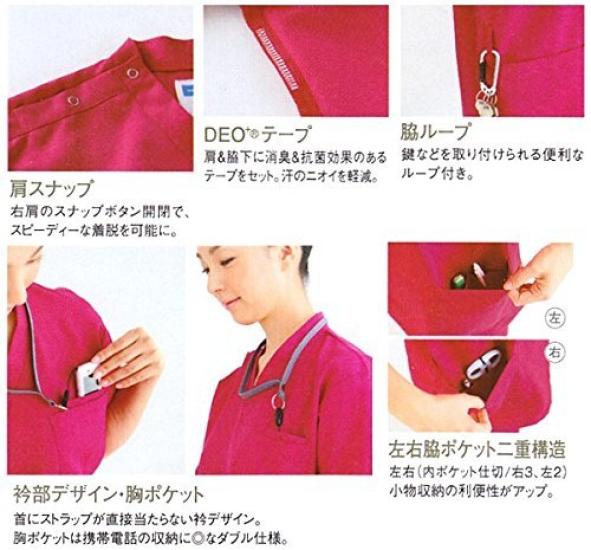 Medical Wear Unisex Scrub Coat WH11485 Medical Use Size L (Navy)