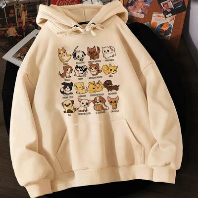 Chow Chow Hoodies Women Y2k Aesthetic Long Sleeve Top Pullover Female Streetwear Hooded Shirt Unisex