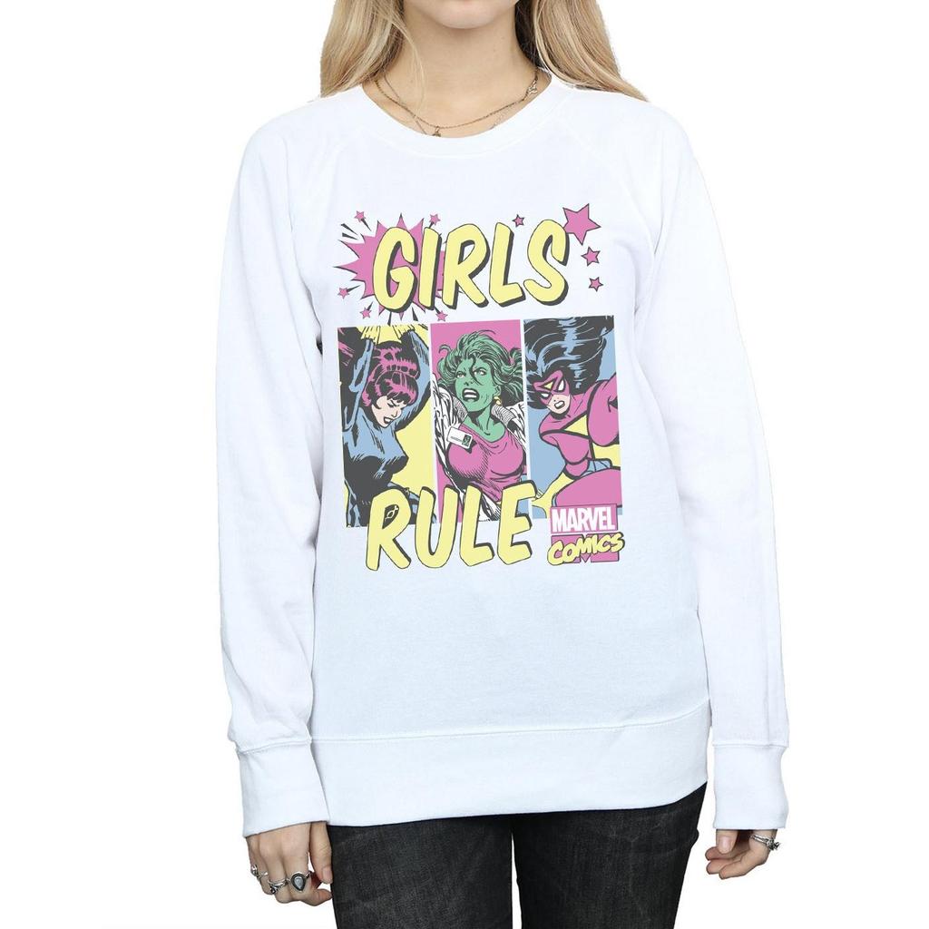 Marvel Comics Womens/Ladies Girls Rule Sweatshirt