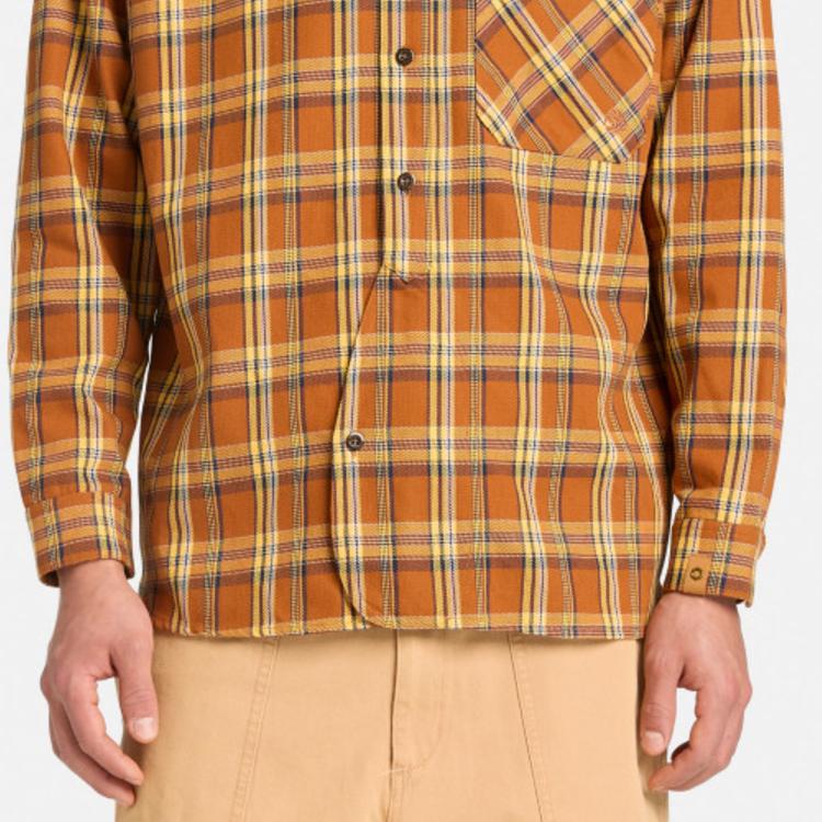 Timberland Plaid Button-Down Long Sleeve Shirt Men Shirts 0YH3PC39