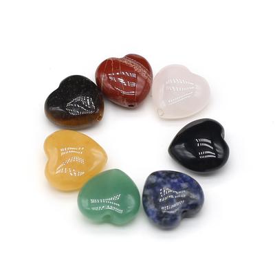 7 sztuk/paczka Kamień naturalny 7 Ozdoby czakr Dekoracja serca Uzdrawianie Reiki Kryształ Kwarcowy kamień szlachetny Wystrój domu Małe meble Kobiety Biżuteria Prezenty 25mm