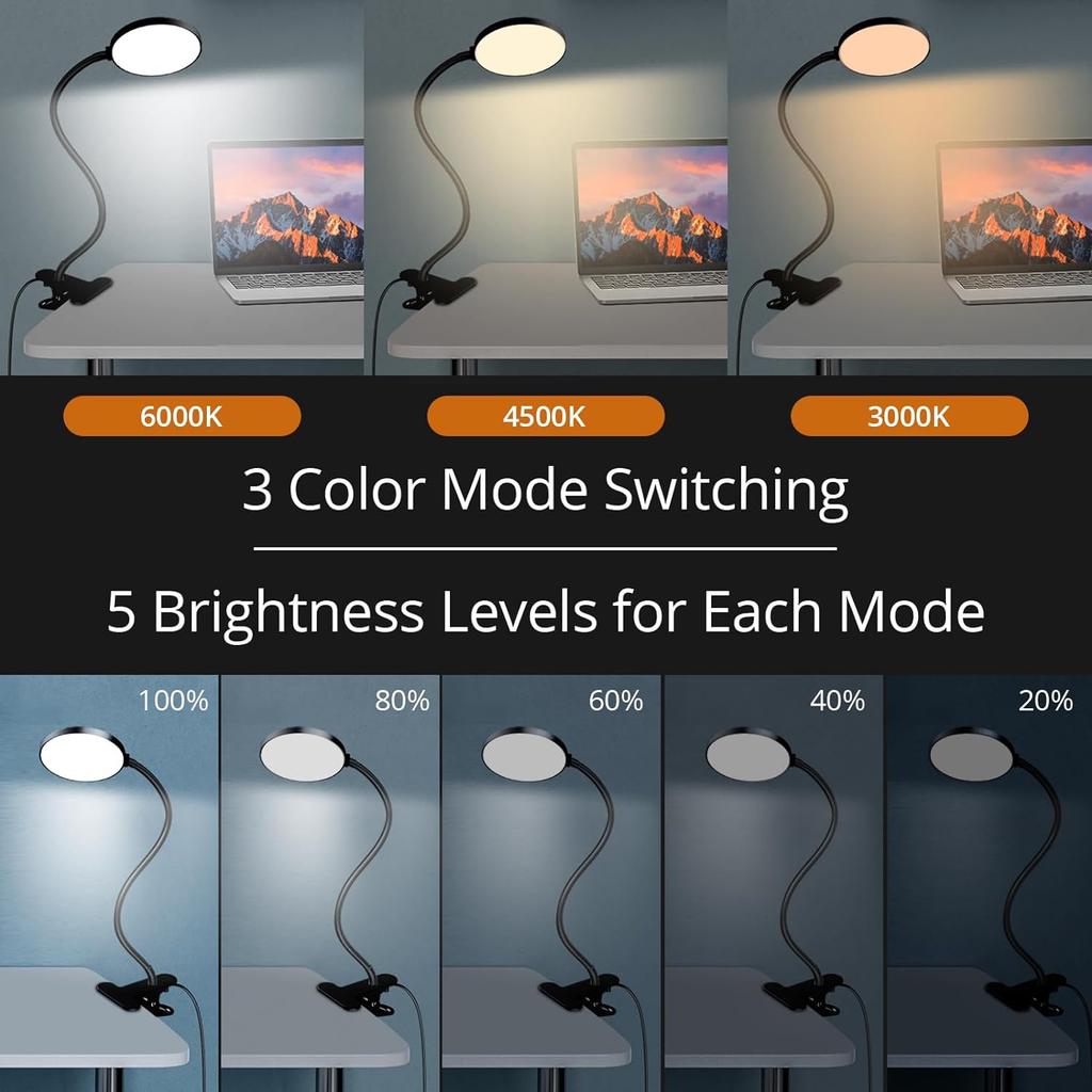 Xiaomi Schreibtischlampen LED Buchlicht USB Wiederaufladbar Leselicht Warm Kaltweiß Tageslicht Tragbar Flexibel Einfacher Clip Nachtleselampe