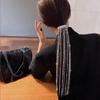 Yang Mi Rhinestone Tassel Hair Clip Headband - Sparkling Korean Style Ponytail Accessory