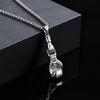 Retro Hip Hop Boxing Gloves Pendant Fashion Stainless Steel Necklace for Men Fitness Sports Punk Jewelry Accessories Gifts