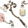 Vintage Floral Candle Snuffer Safe Candle Extinguisher Long Handle Metal Candle Stopper for Putting Out Wick Flame Home Decor