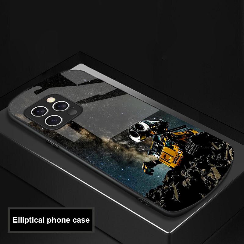 Red Moon Explorer For IPhone 16 Pro Max 15 Pro 14 13 12 Mini 11 XS Max XR 7 8 Plu SE 2022 Elliptical Glass Phone Case