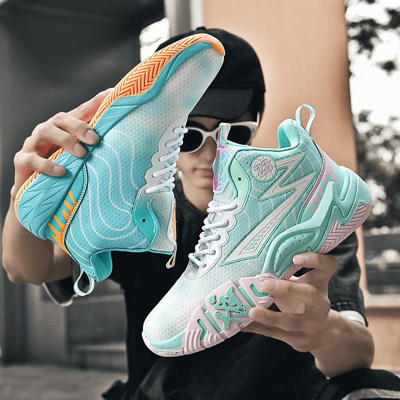 

Баскетбольные кроссовки, мужские ботинки, тренд спортивной обуви, молодые студенты, обувь для реальных боевых тренировок на цементном покрытии, цельная модель 2025 45