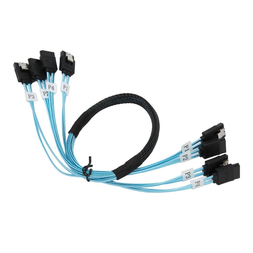 MINI SAS 4SATA Transmission Cable Connect to SDD Hard Disk Computer Server High Speed 7P to 4SATA