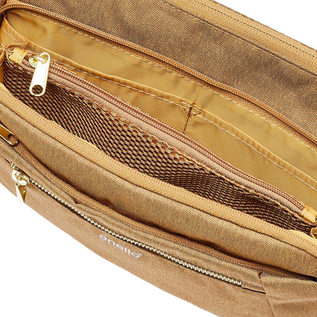 Shoulder Bag Water Repellent Crossbody 10 Pockets GL GTC4132 Orange Beige [Anello Grande] Women's