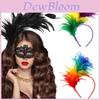 New Retro Rainbow Feather Headband For Kids Ideal For Halloween Parties And Celebrations